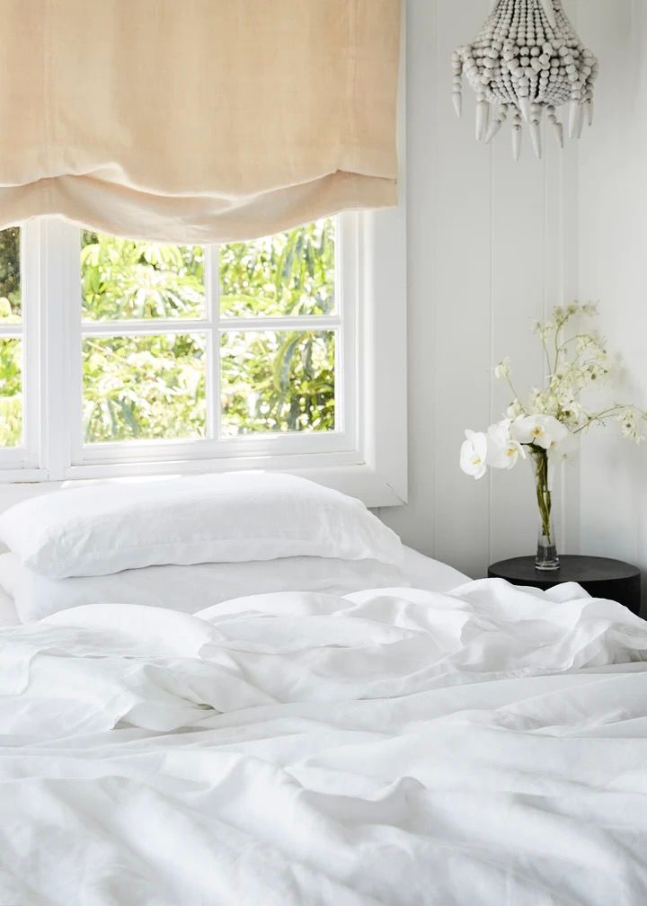 30 Best White Linen Bedding ideas