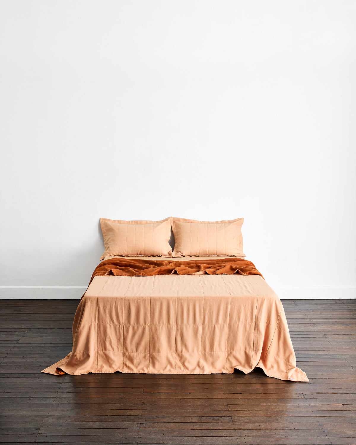Terracotta Rust Two-Tone Quilt