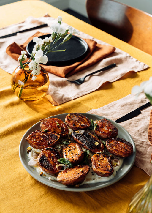 Zaynab Issa's Roasted Sweet Potatoes with Yoghurt and Pistachios