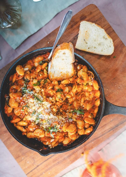 Georgie Eats’ Arrabbiata Butter Beans