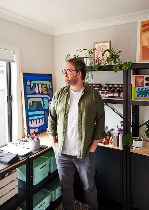 Artist Xander Holliday’s Vibrant Home Is Filled with Colourful Art