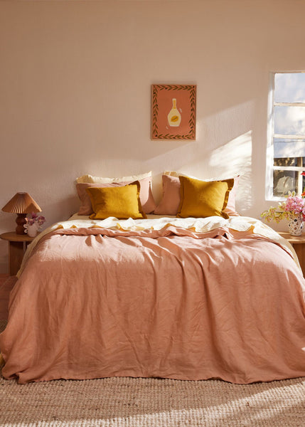 9 Inviting Bedrooms Featuring Our Terracotta Linen Bedding