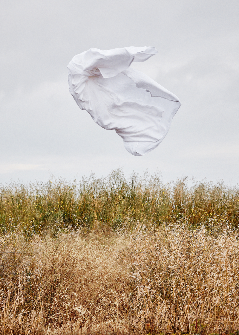 sheet flying in air