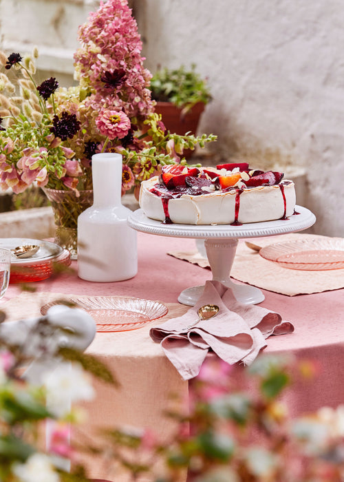 Anastasia Zolotarev's Pavlova With Crème Fraiche, Plums and Almond Flakes