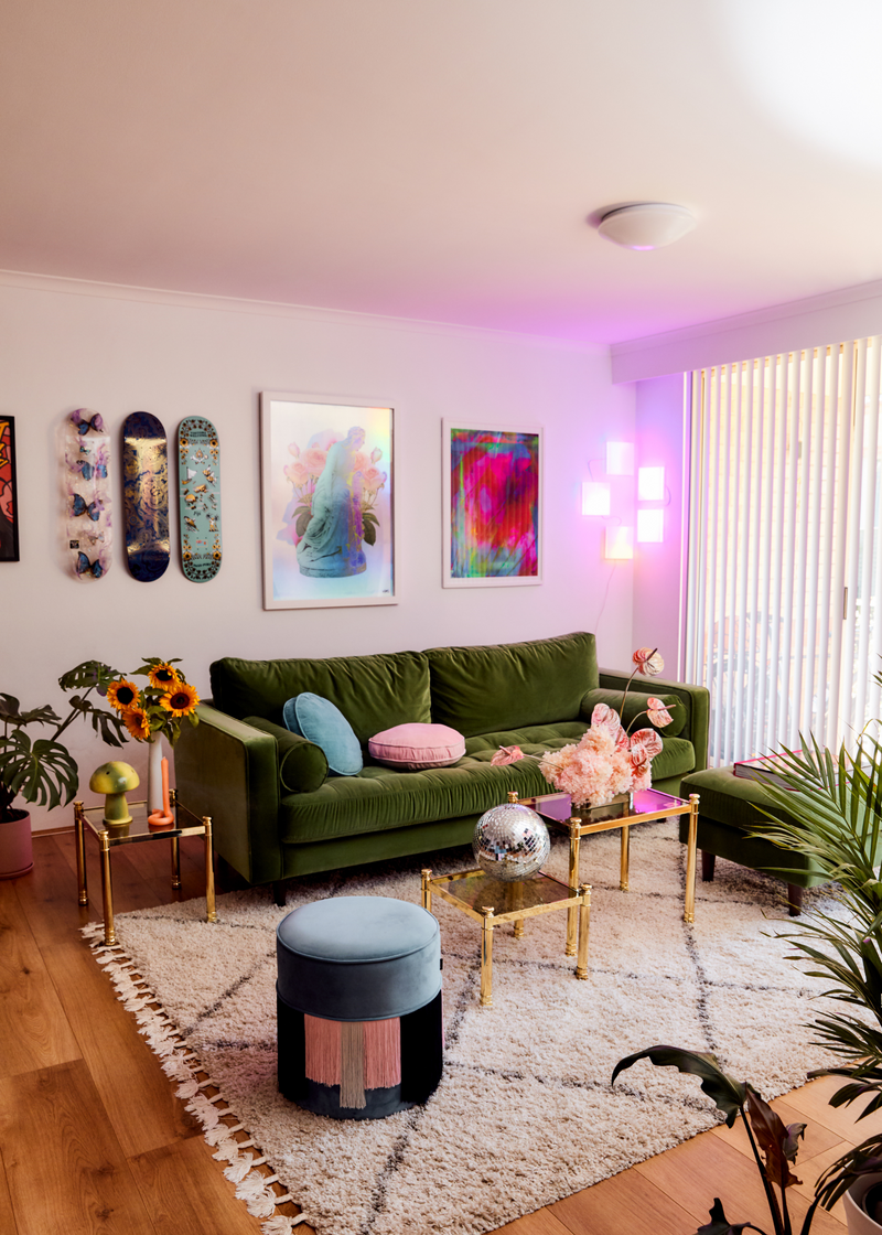 colourful apartment living room