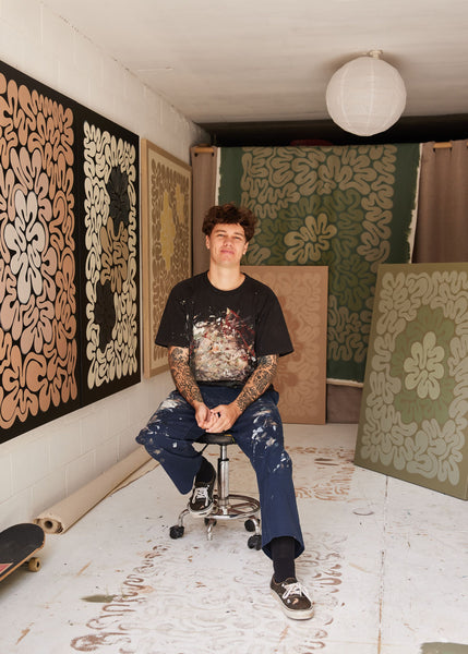 First Nations Artist Adam Leng Paints with Purpose from His Home Studio on Yugambeh Land