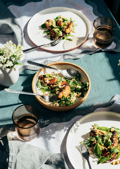 Maryah Ananda's Seared Stone Fruit Salad With Goat Cheese, Mint and Pistachios