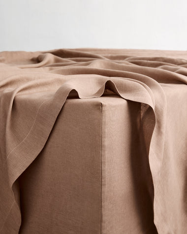 Portobello 100% French Flax Linen Fitted Sheet