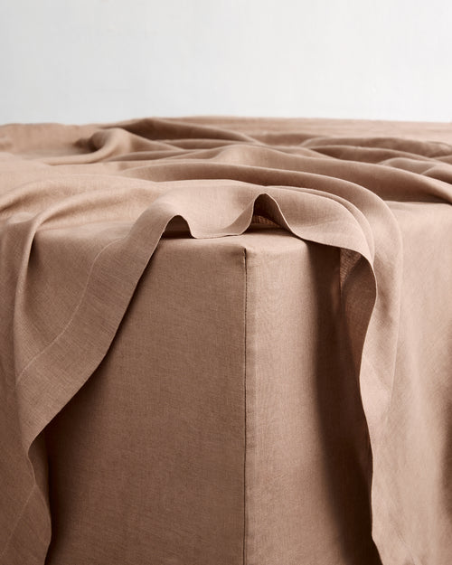 Portobello 100% French Flax Linen Fitted Sheet