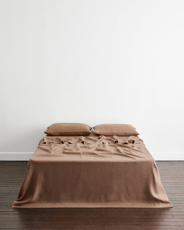 Portobello 100% French Flax Linen Flat Sheet