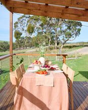 Hazelnut 100% French Flax Linen Tablecloth - view