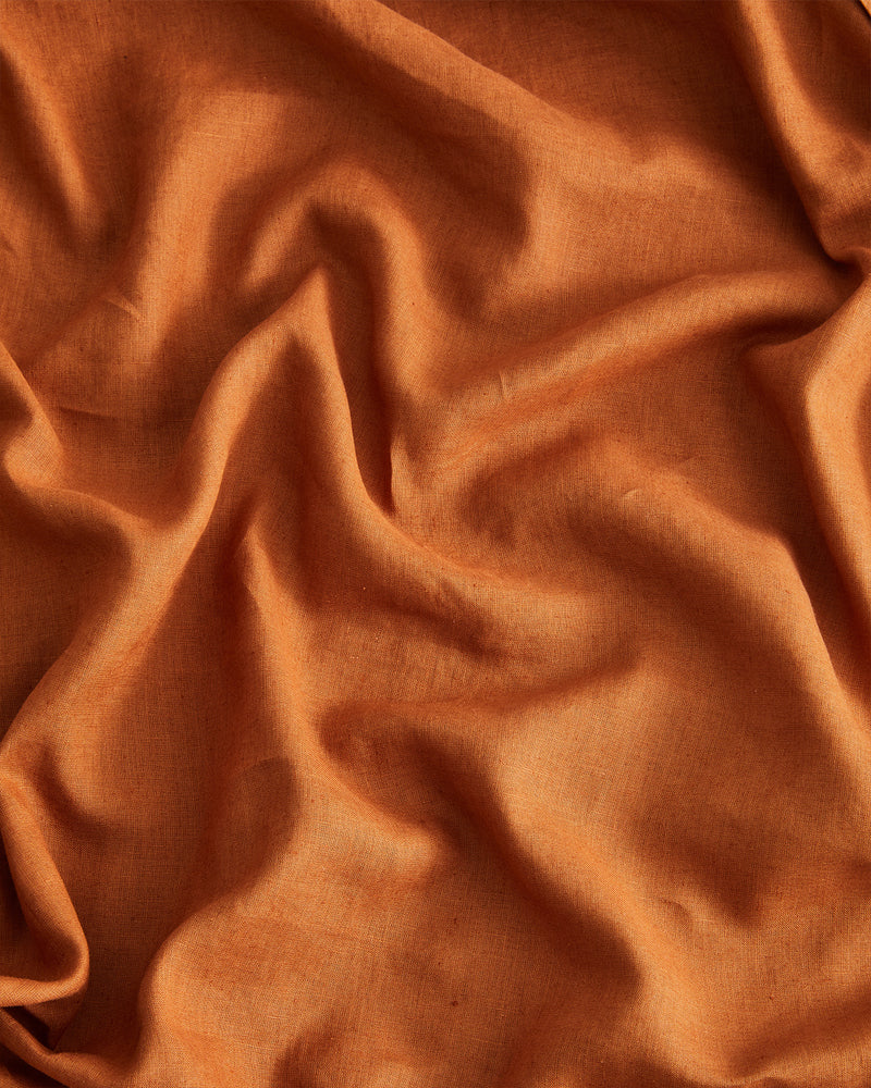 Rust 100% French Flax Linen Duvet Cover Set