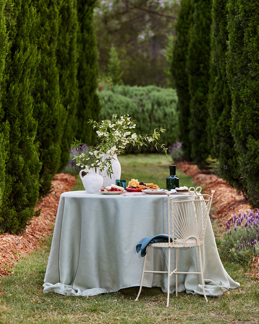 Sage 100% French Flax Linen Tablecloth