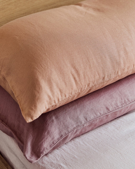 Terracotta, Rosewater & Lavender 100% French Flax Linen Bedding Bundle