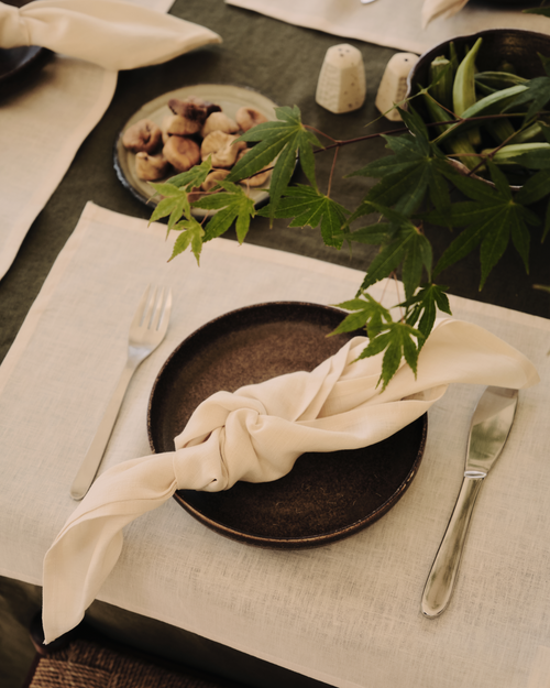 Olive 100% French Flax Linen Tablecloth