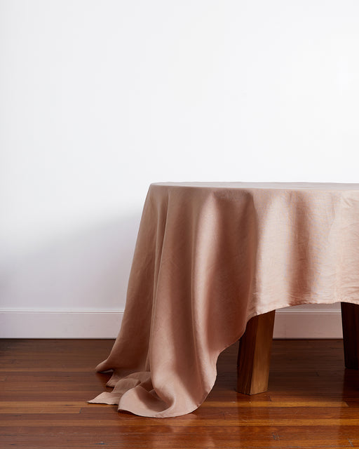 Terracotta 100% French Flax Linen Tablecloth