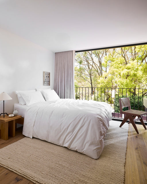 Crisp White 100% Organic Cotton Bedding Set