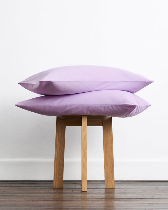 Violet 100% Organic Cotton Pillowcases (Set of Two)