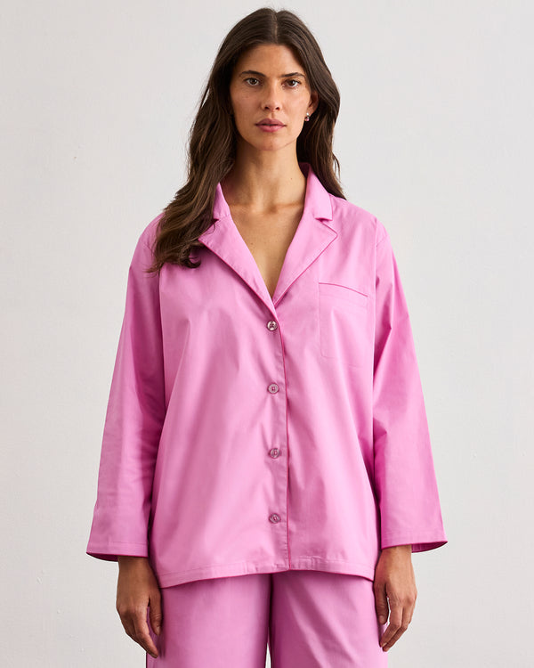 Bubblegum & Berry Piped Long Sleeve Shirt