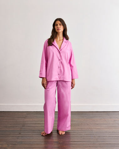 Bubblegum & Berry Piped Long Sleep Set