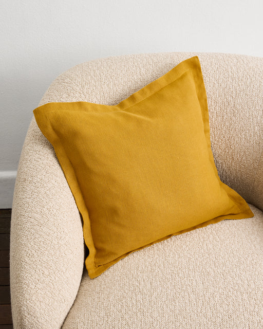 Turmeric 100% French Flax Linen Cushion Cover