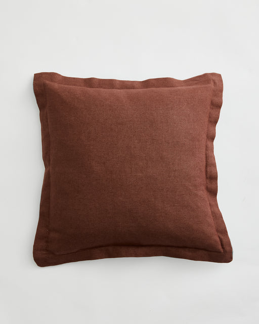 Cacao 100% French Flax Linen Cushion Cover