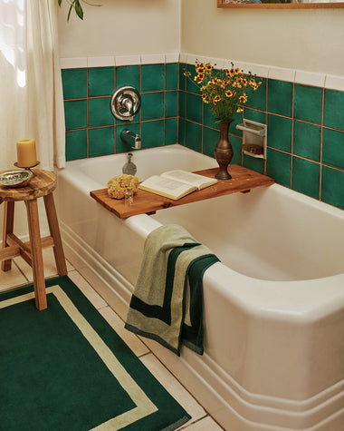 Forest & Sage Two-Toned 100% Cotton Terry Bath Mat