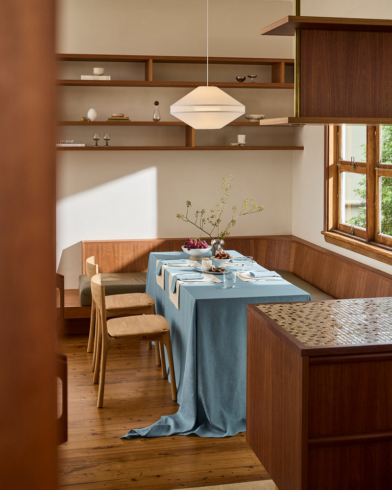 Lagoon 100% French Flax Linen Tablecloth