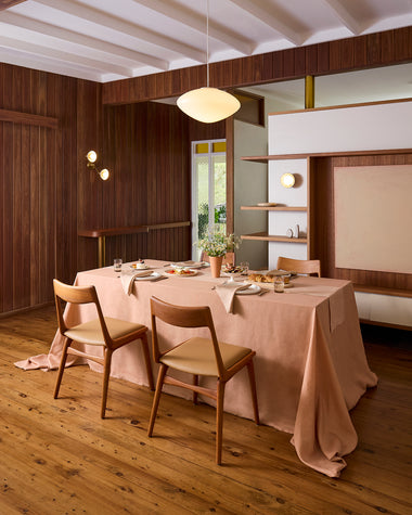 Terracotta 100% French Flax Linen Table Runner