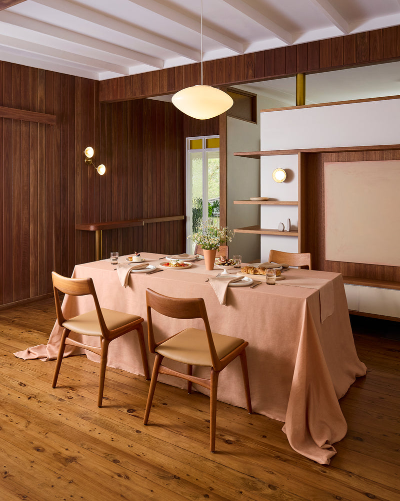 Terracotta 100% French Flax Linen Table Runner