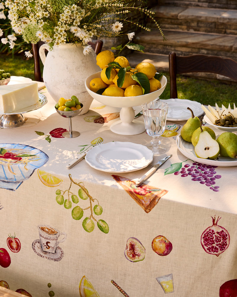 La Tavola 100% French Flax Linen Tablecloth