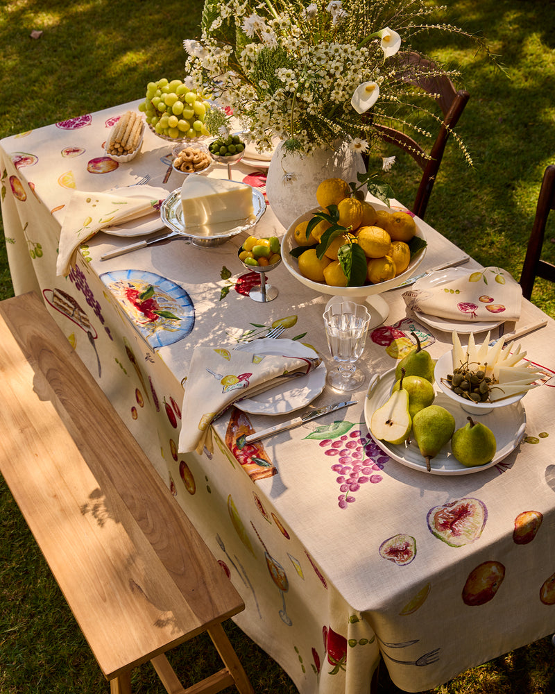 La Tavola 100% French Flax Linen Tablecloth