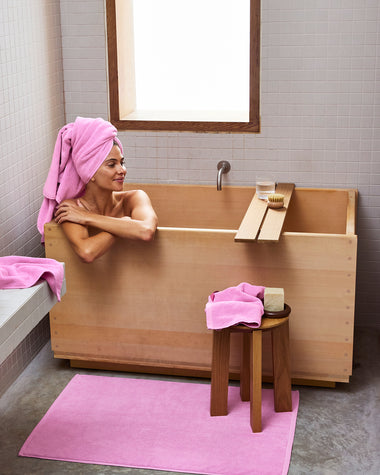 Bubblegum 100% Cotton Terry Bath Sheets (Set of Two)