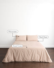 Oyster 100% Organic Cotton Bedding Set - view