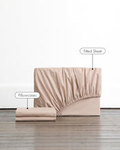Oyster 100% Organic Cotton Fitted Sheet Set - view