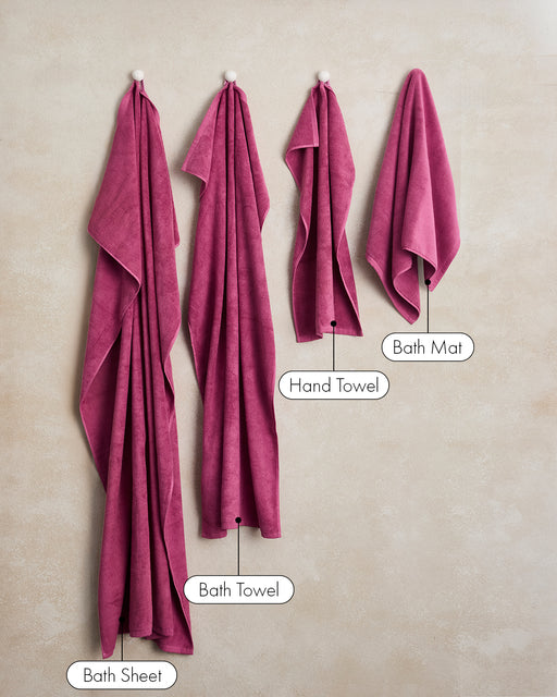 Berry Cotton Terry Bath Towels (Set of Two)