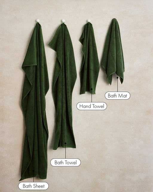 Moss Cotton Terry Bath Sheet