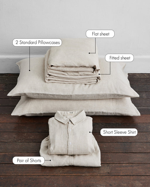 Oatmeal Bedding & Sleepwear Bundle