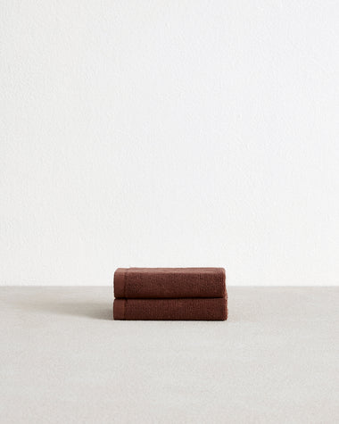Espresso 100% Cotton Terry Face Washers (Set of Two)