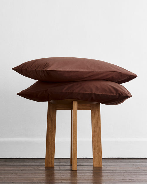 Espresso 100% Organic Cotton Pillowcases (Set of Two)
