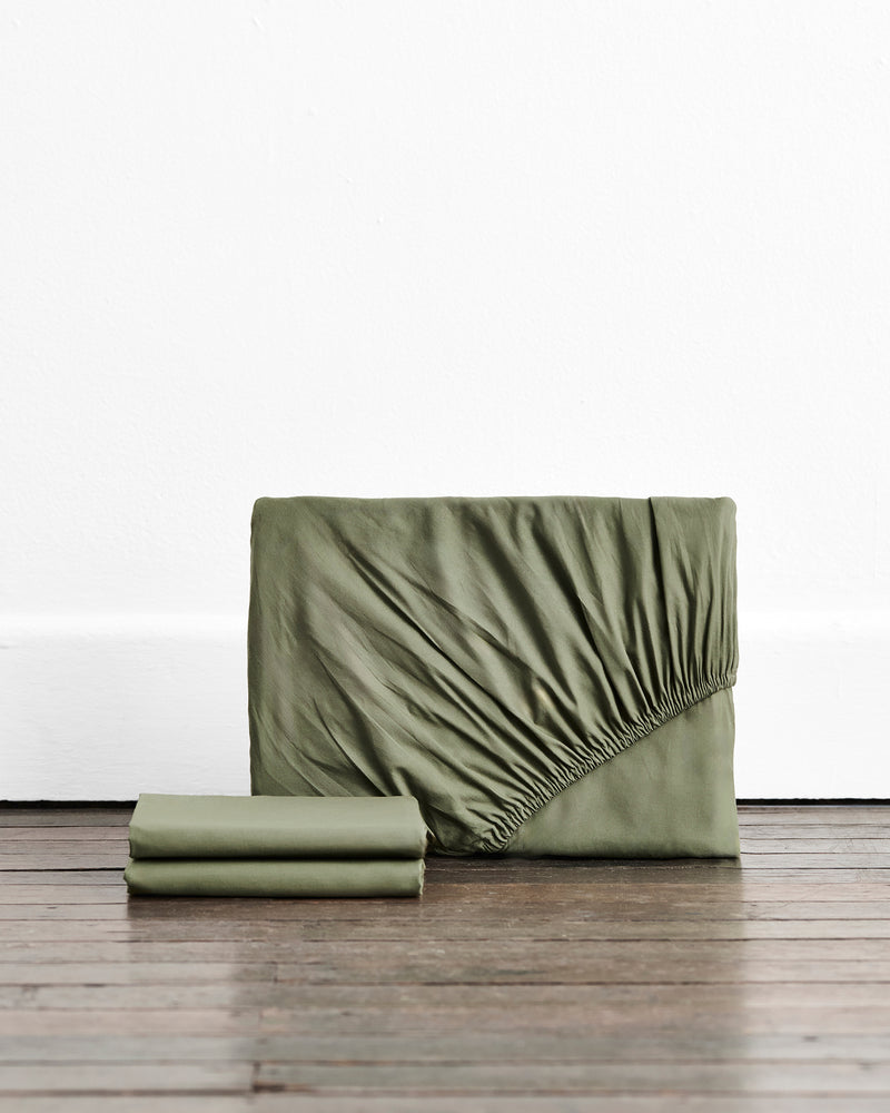 Eucalyptus 100% Organic Cotton Fitted Sheet Set