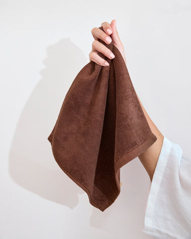 Espresso 100% Cotton Terry Face Washers (Set of Two)