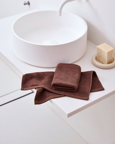 Espresso 100% Cotton Terry Face Washers (Set of Two)