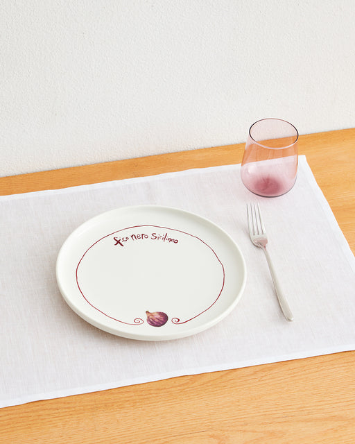 Gemma Bamforth x Bed Threads 'Fico Nero Siciliano' Ceramic Dinner Plate