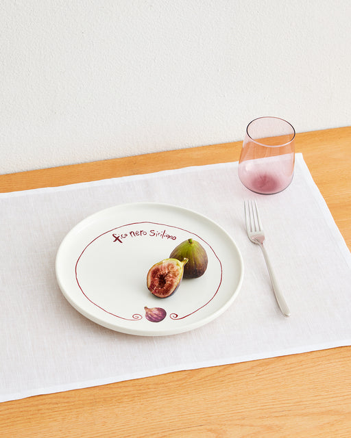 Gemma Bamforth x Bed Threads 'Fico Nero Siciliano' Ceramic Dinner Plate