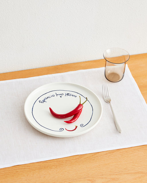 Gemma Bamforth x Bed Threads 'Peperoncino Lungo Italiano' Ceramic Dinner Plate