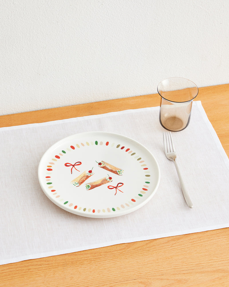 Idda Studio x Bed Threads 'Cannoli' Ceramic Dinner Plate