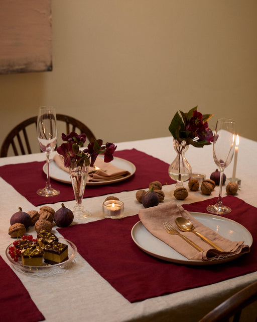 Terracotta 100% French Flax Linen Napkins (Set of Four)