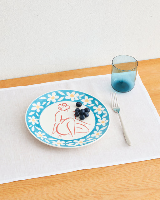 Liv & Dom x Bed Threads 'Blossom' Ceramic Dinner Plate