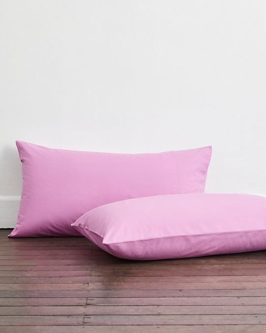 Bubblegum 100% Organic Cotton King Pillowcases (Set of Two)